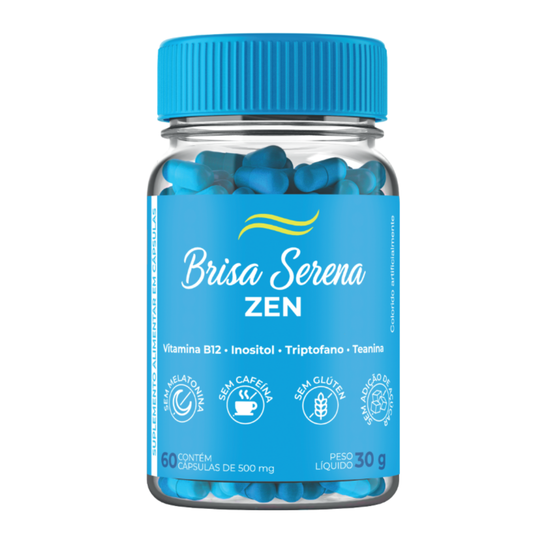 Brisa Serena ZEN Suplemento Natural para Relaxamento e Equilíbrio Emocional